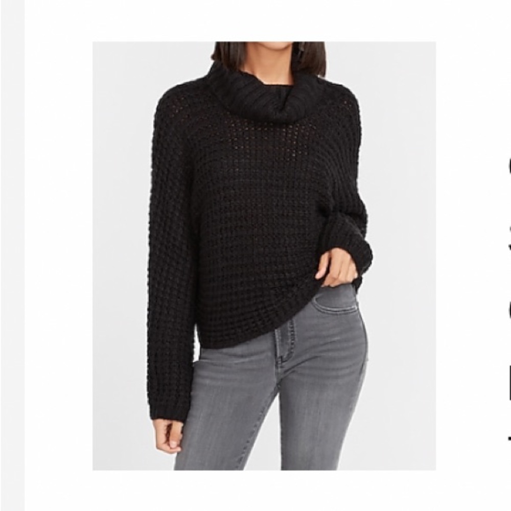 Express Women's Black Cowl Neck Sweater